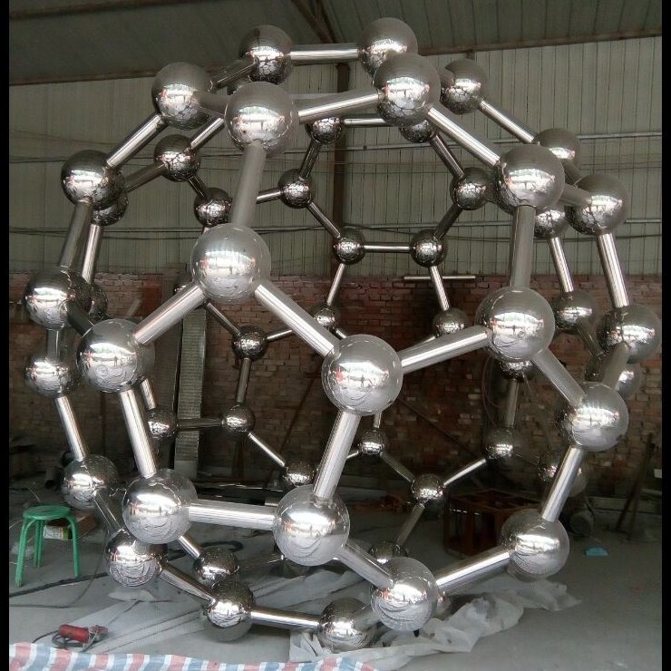 原子模型雕塑 不锈钢校园雕塑