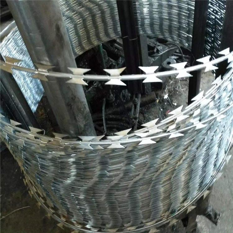厂家供应刺丝滚笼、270g上锌量刺丝网、铁路刺丝防护栅栏