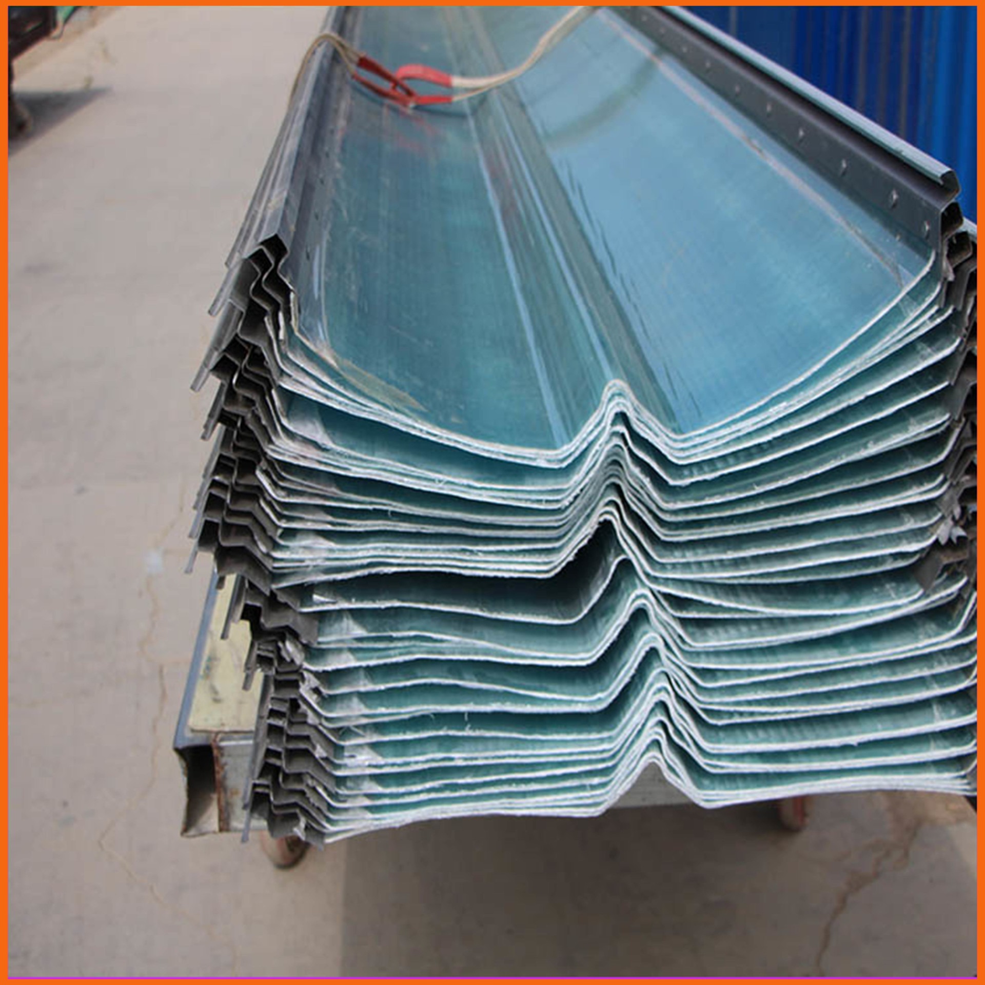 内江玻璃钢阻燃板 玻璃纤维透明瓦 820型双层钢边采光带厂家定制